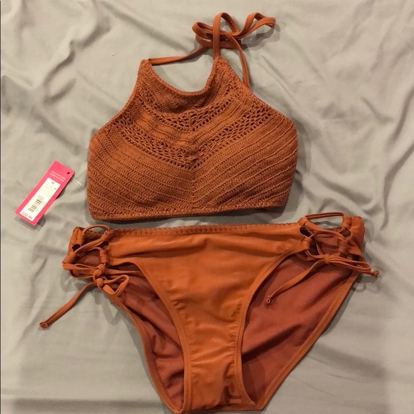 dark orange swimsuit